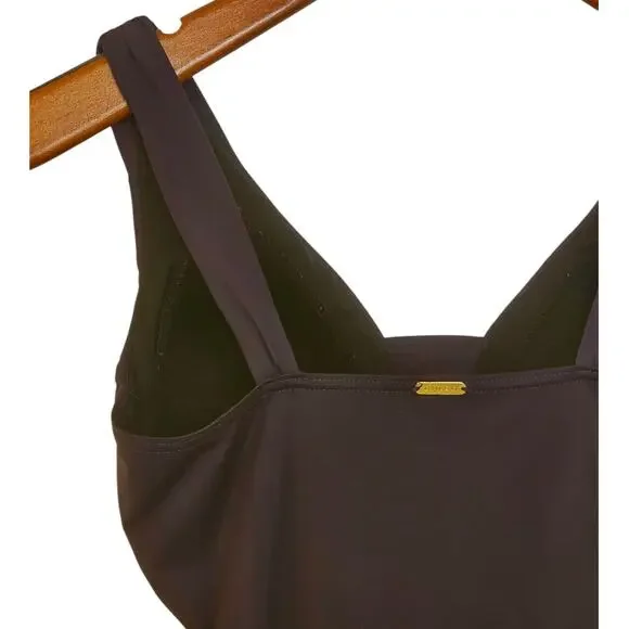 Lands' End Blackberry SlenderSuit Grecian Tummy Control One Piece Swimsuit - Picture 6 of 7